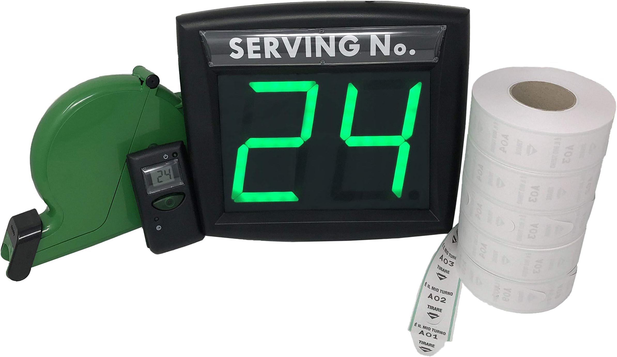 – Queue Management System My-Turn (Green Led) with LCD Radiocontrol