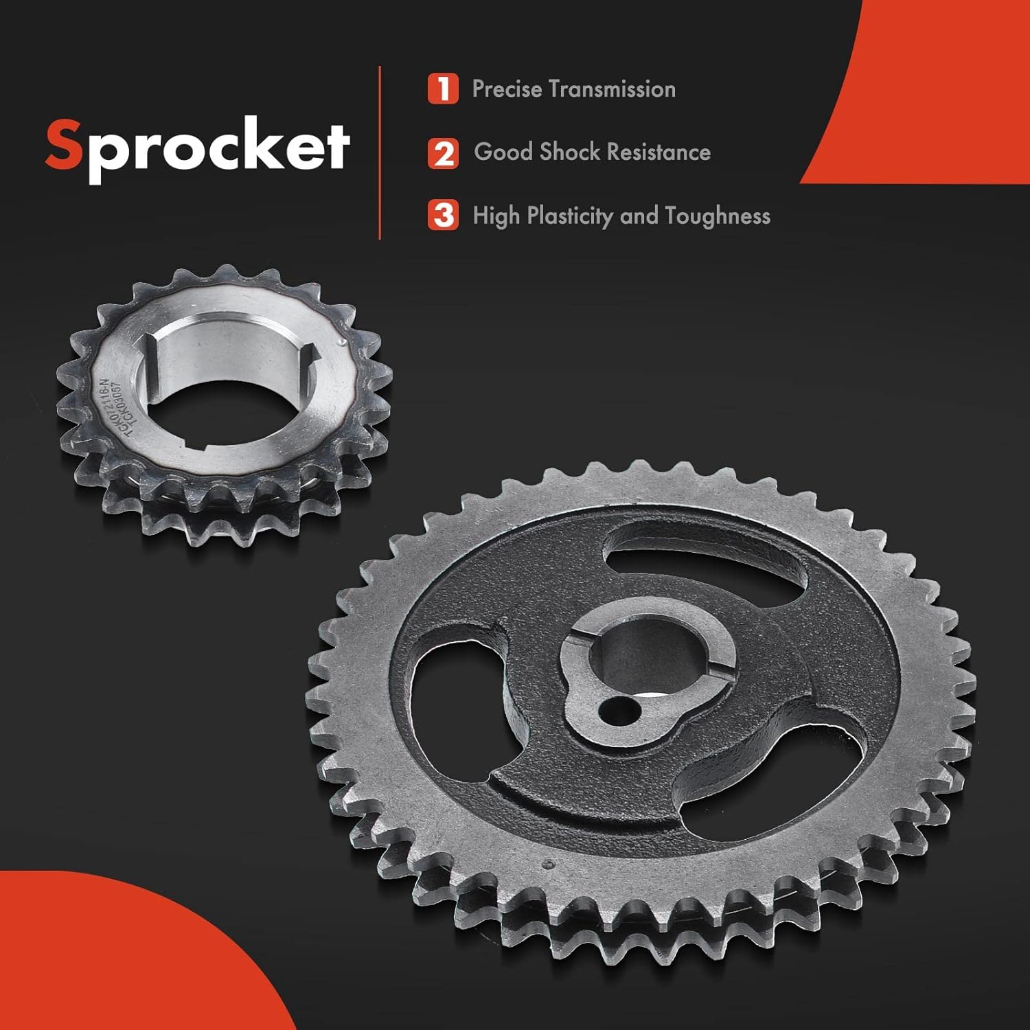 A-Premium Engine Timing Chain Kit W/Sprocket [fits OHV, 8Cyl 5.0L 5.8L] Compatible with Ford E-150 E-250 E-350 Econoline Club Wagon, F-150, F-250, Mustang & Mercury Grand Marquis & Lincoln & More