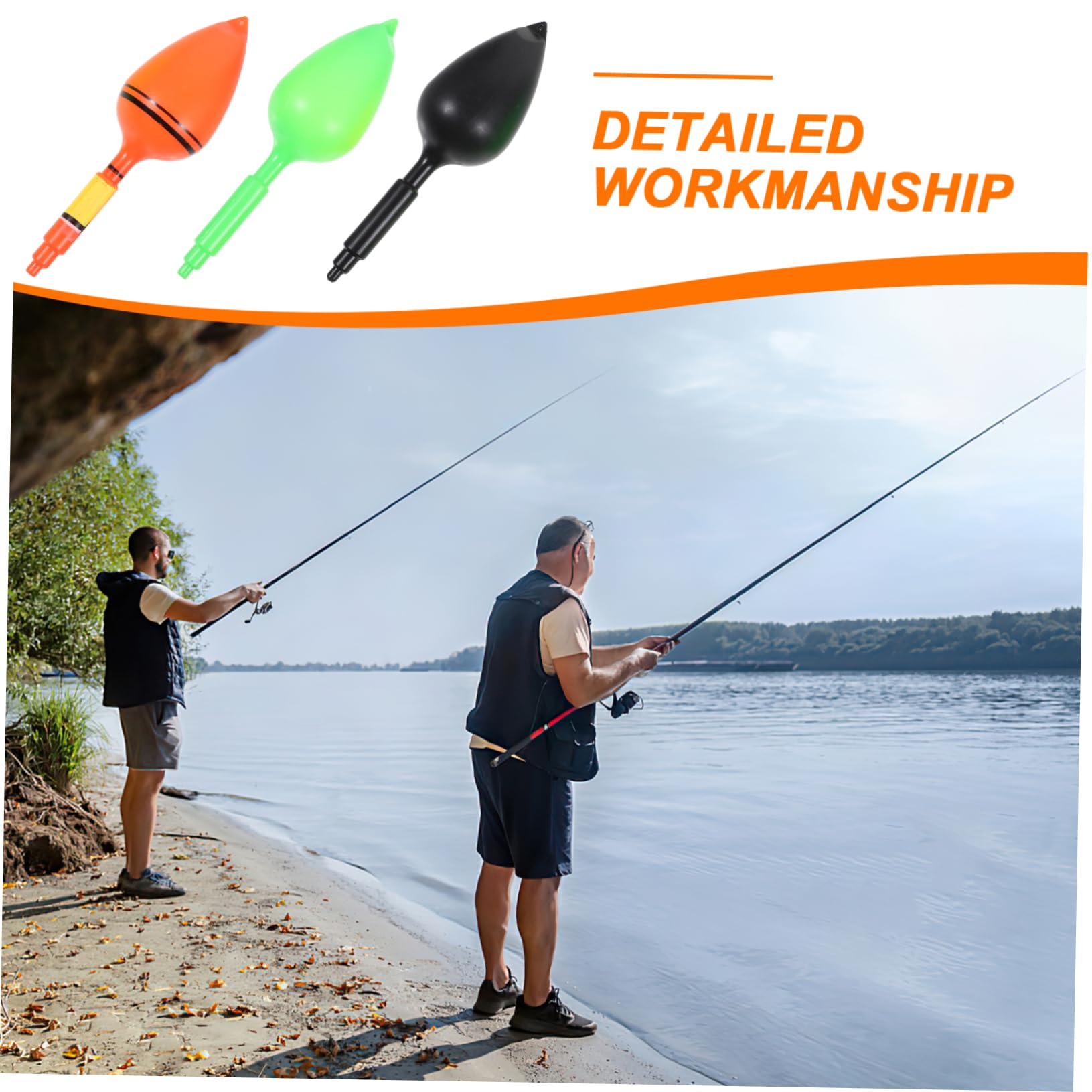 TOYANDONA 30piezas Flotador De Pesca para Pescar Flotadores Resistentes De Equipo De Pesca Flotadores De Línea De Pesca para Flotador De Peces Mar Flotadores De Bobbers para De