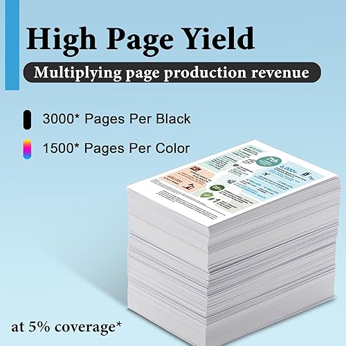 Miniatura 3 de LC3033XXL - Cartuchos de tinta (5 unidades, 2BK1C1M1Y) - Cartuchos de tinta de alto rendimiento compatibles con MNRS LC3033 de repuesto para Brother