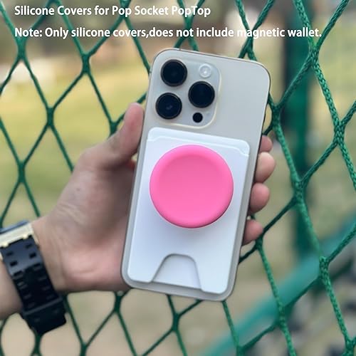 Miniatura 4 de AUROX Funda de silicona para PopSocket PopTop (solo funda de silicona), funda de silicona para empuñaduras de teléfono PopSocket, funda de silicona