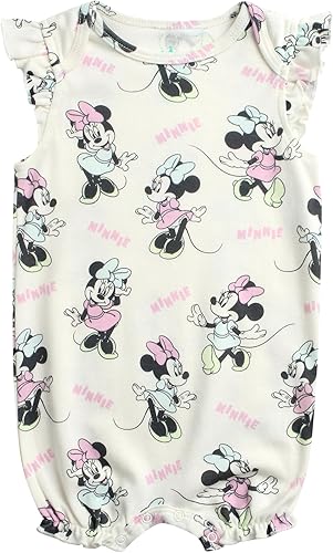 Miniatura 5 de Disney Mameluco para bebé niña Paquete de 2 mamelucos de manga corta con volantes Ropa de bebé acogedora para niñas (recién nacidobebé)