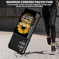 Vista 3 de Funda tipo cartera para Samsung Galaxy A32 5G con ranura para tarjetero, funda con tapa híbrida de doble capa, resistente, a prueba de golpes, funda