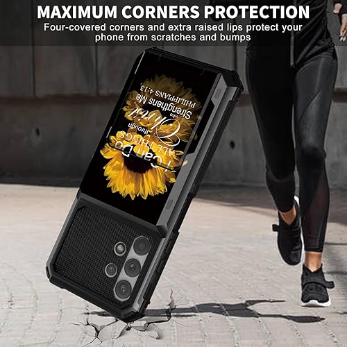 Miniatura 3 de Funda tipo cartera para Samsung Galaxy A32 5G con ranura para tarjetero, funda con tapa híbrida de doble capa, resistente, a prueba de golpes, funda