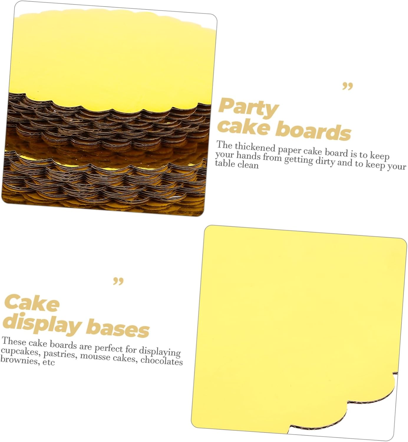 30pcs Round Cake Board Cake Bases for Decorating Food-grade Paper for Birthdays Weddings and Parties