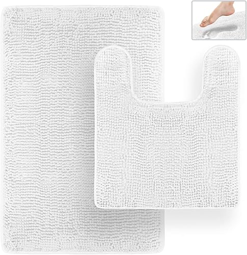 Miniatura 1 de Tafts - Alfombra de baño de lujo ultrasuave y afelpada, de microfibra de chenilla, absorbente, antideslizante, lavable a máquina, decoración del