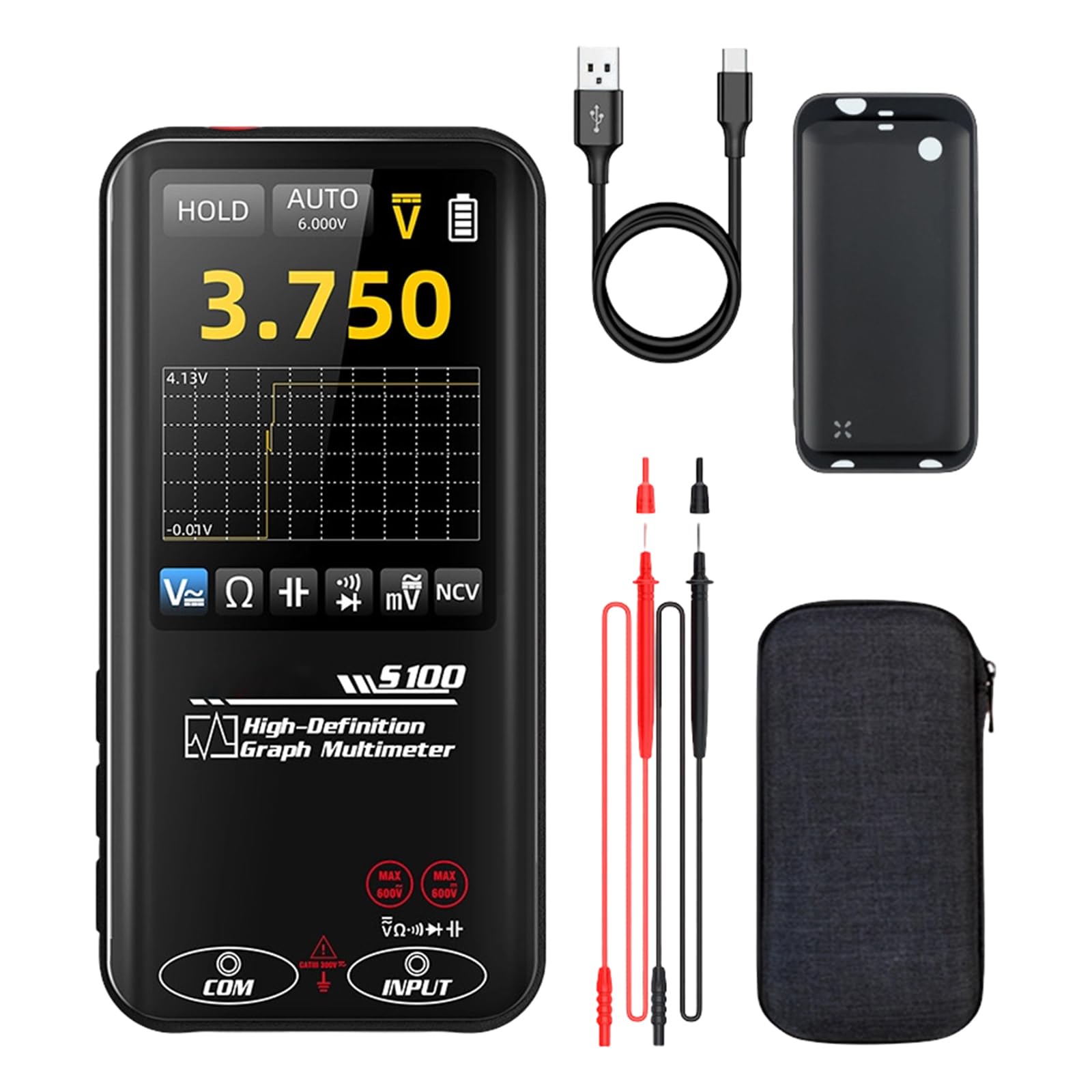 Misuratore elettrico portatile di misura di Digital con grafico a colori