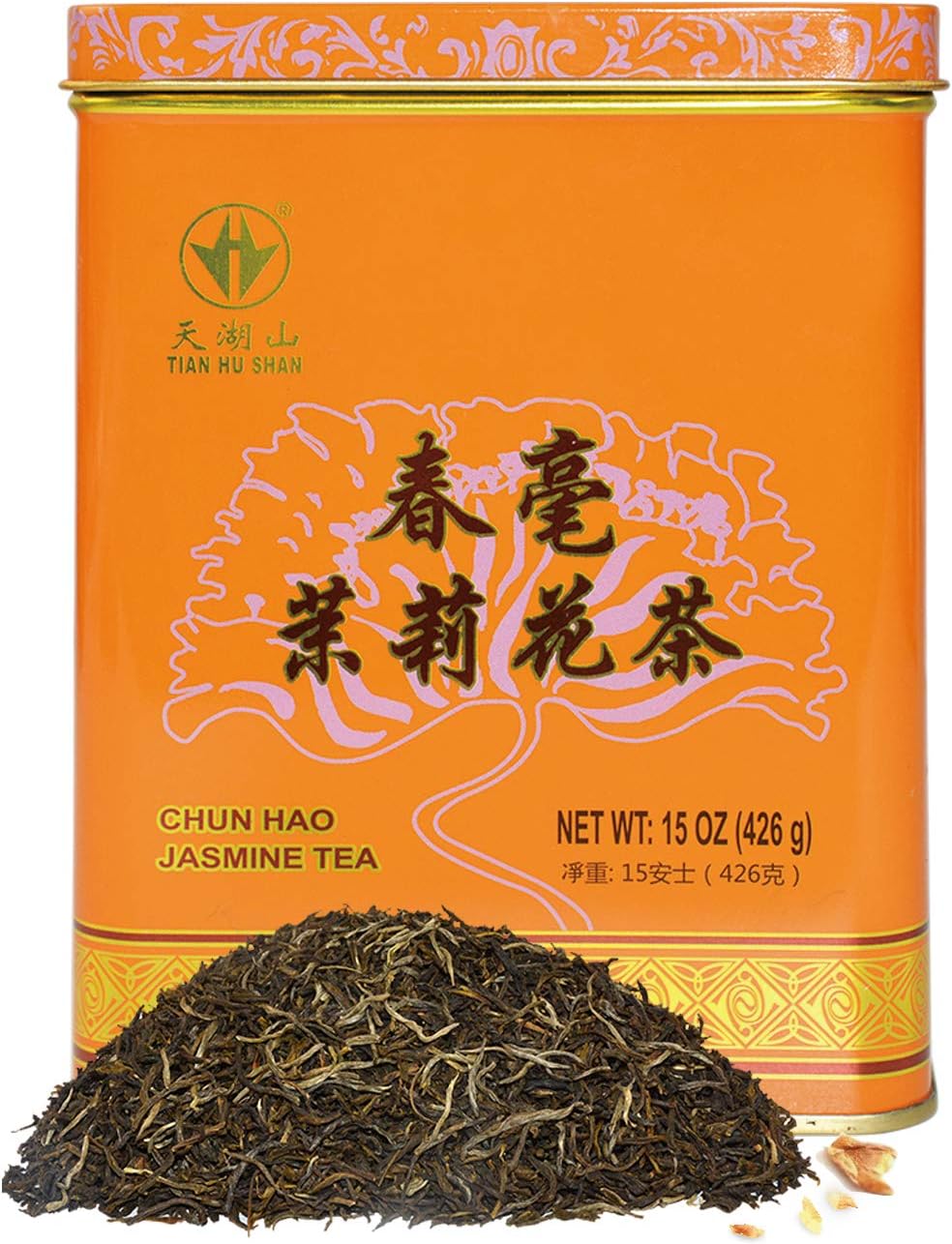 TIAN HU SHAN Premium Jasmine Green Tea Loose Leaf 15 Ounce (426g)