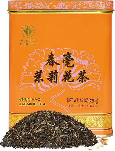 TIAN HU SHAN Premium Jasmine Green Tea Loose Leaf 15 Ounce (426g)