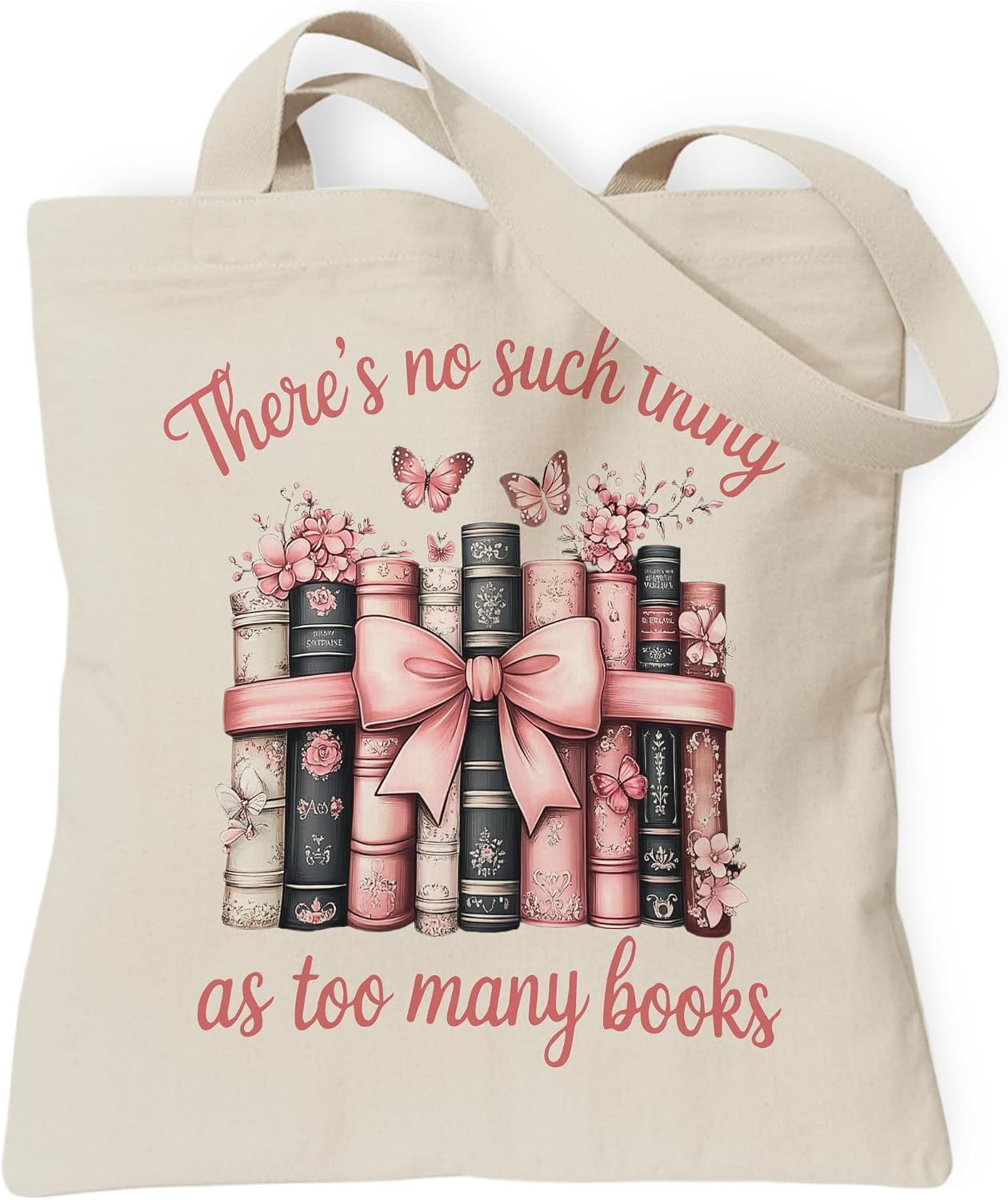 Aesthetic Canvas Tote Bag, Cute Reusable Bags for Women with Inner Pocket