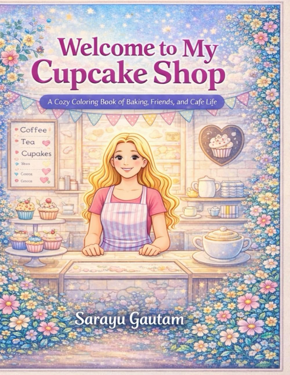 Welcome to My Cupcake Shop: A Cozy Coloring Book of Baking, Friends and Café Life