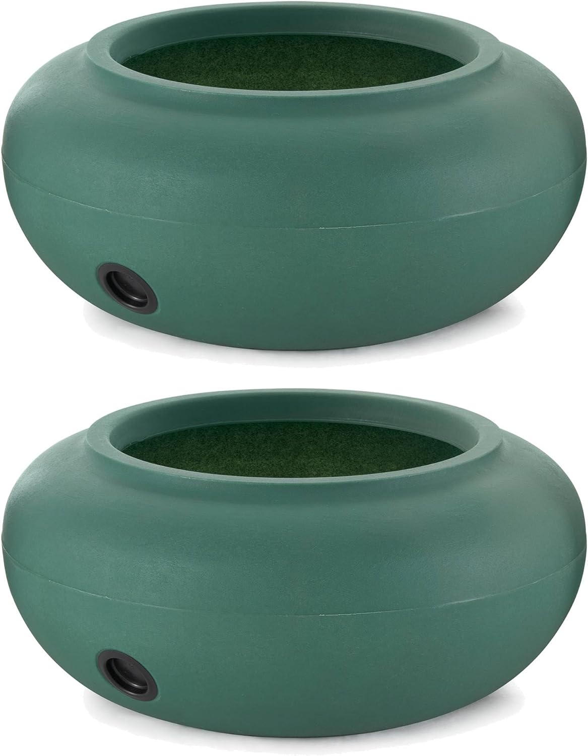 The HC Companies 21 Inch Diameter Lightweight Garden Hose Storage Pot for 75 to 100 Ft Hoses, Pairs w/Terrazzo Series Pots, Terra Cotta (2 Pack)