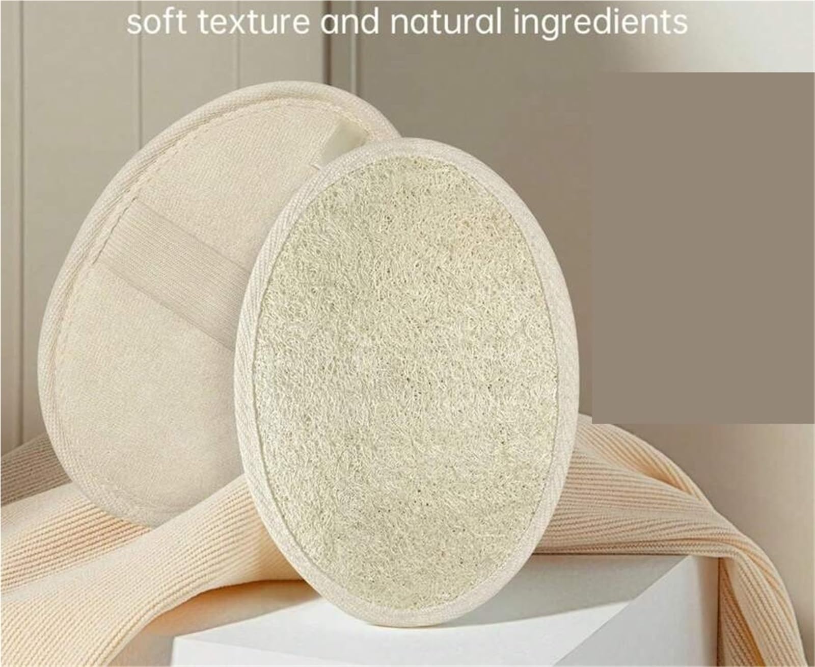 10 Stück natürlicher Luffa-Schwamm, Unisex-Badetuch, for Abwischen dicker Duschen, Reiben, Waschen, Körperwäscher Für Dusche