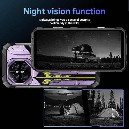 Miniatura 4 de Rugged Armor - Teléfono celular desbloqueado, teléfono inteligente de 6.99 pulgadas, HD 68+108 MP, fotografía de visión nocturna, Android 15, 22000