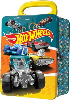 Hot Wheels 1:64 Scale cars Metal Car Carry Case I 18 Toy Car Storage & Organiser I Gift for Collectors & Kids Ages 3 Years Old & Up I 3D HW Green lid design I (Cars not included)