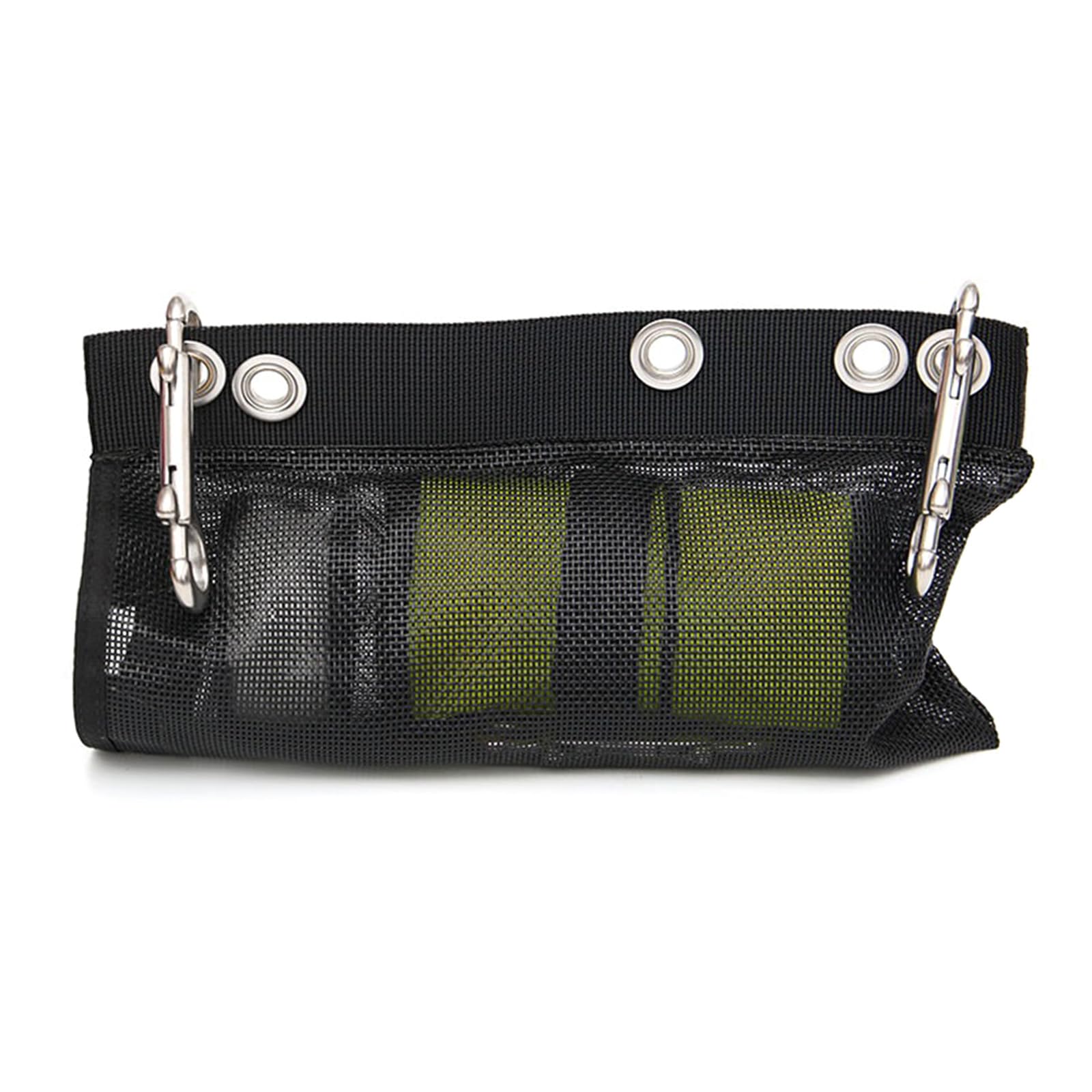 JzcsdkSIL Scubas Diving Meshs Pouches Side Mount Storage Bag with Double Ended Hook Diving Gear Bag Snorkeling Equipment Carry Pouches
