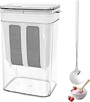 Coador de iogurte, ferramenta de cozinha para separação de soro de leite, 1100 ml, coador de iogurte grego, coadores de coalhada pendurados com tampa e colher para iogurte, suco, chá, leite de nozes e