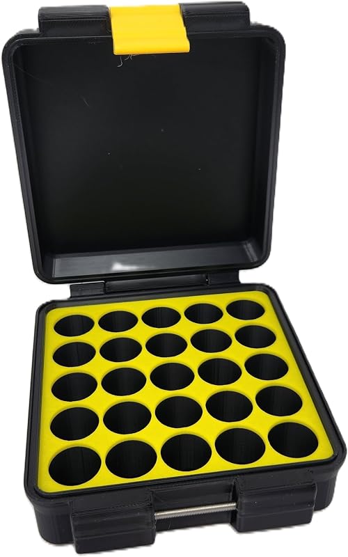 Estojo de armazenamento para frascos de 3 mL Generic, casco rígido, Preto/Amarelo, 1 unidade