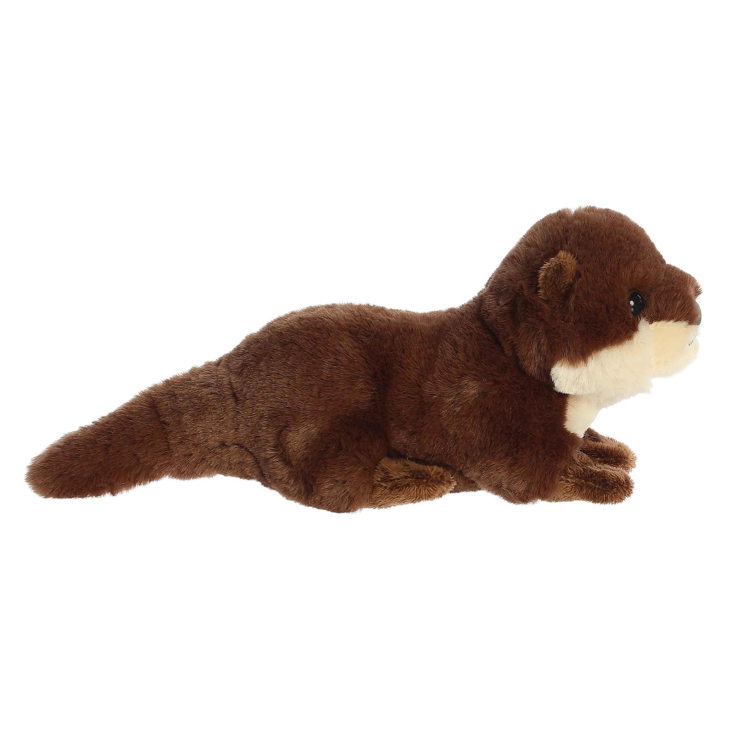 Aurora(r) Adorable Mini Flopsie(tm) River Otter Pup Stuffed Animal - Playful Ease - Timeless Companions - Brown 8 Inches - Image 3