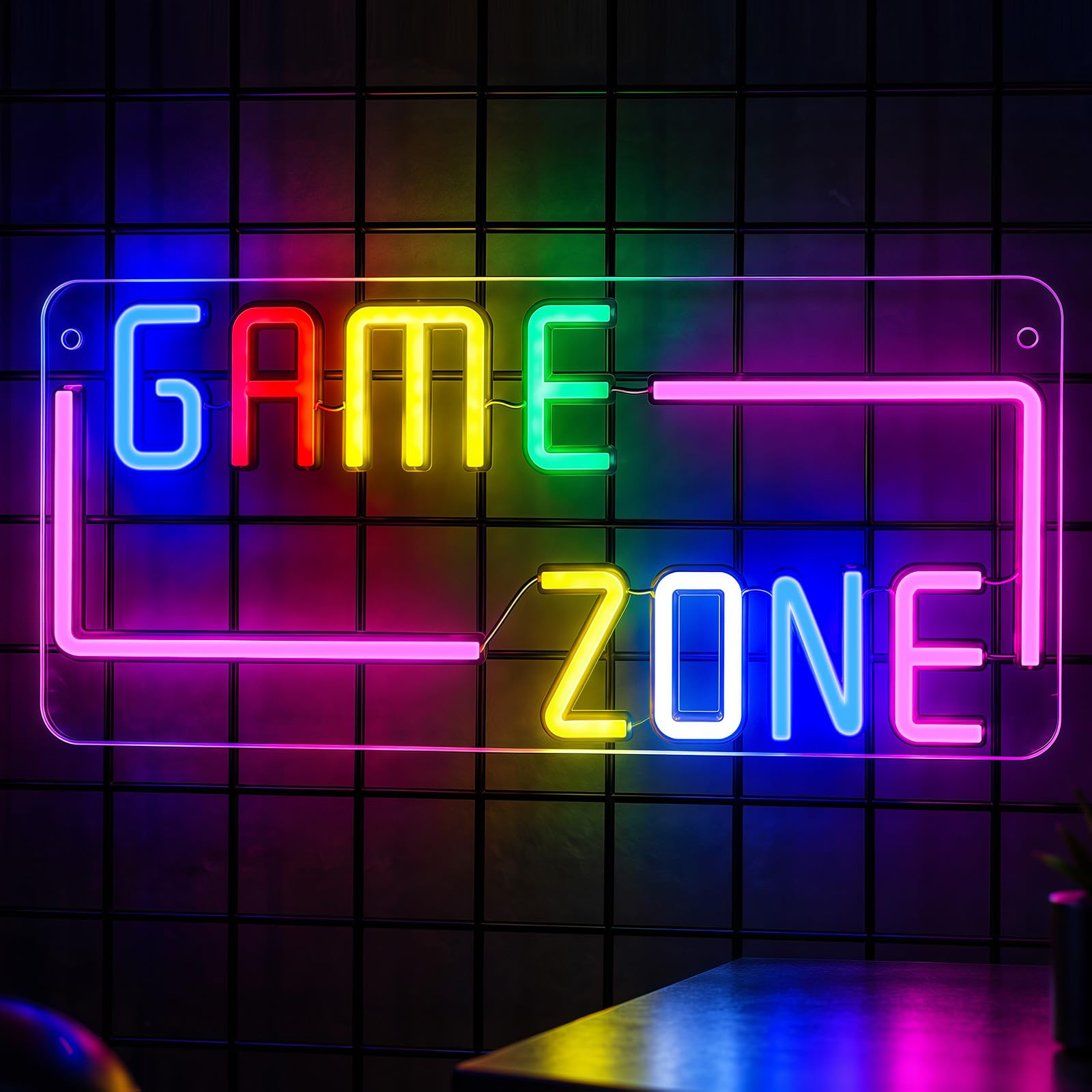 Coloured GAME ZONE Neon Sign Game LED Neon Light Sign USB Power LED Sign