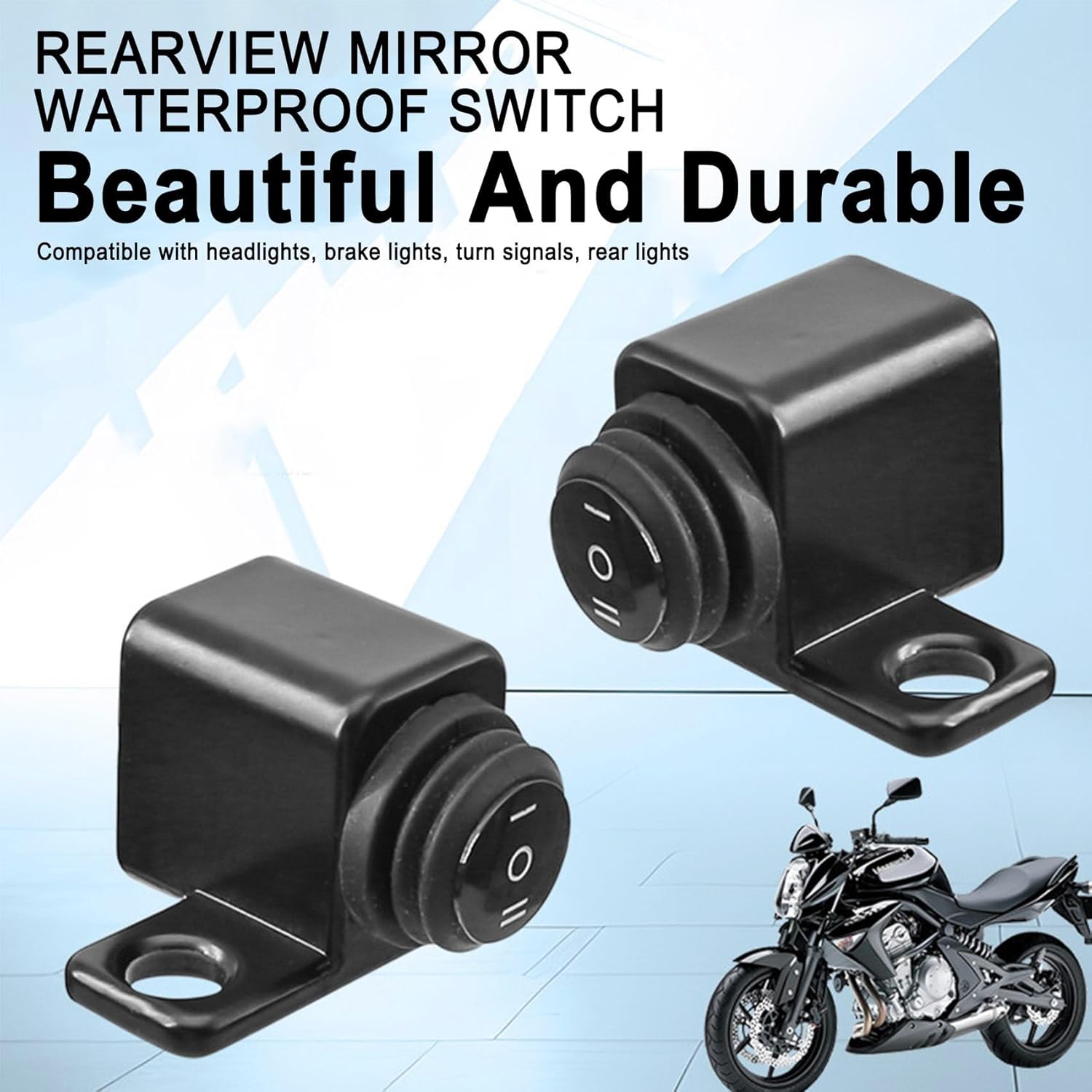 2 Pcs Motorcycle Handlebar Switch for Honda Shadow 750 2015-2024, Motorcycle Three Way Headlight and Rearview Light Conversion Switch, Stability Control Button