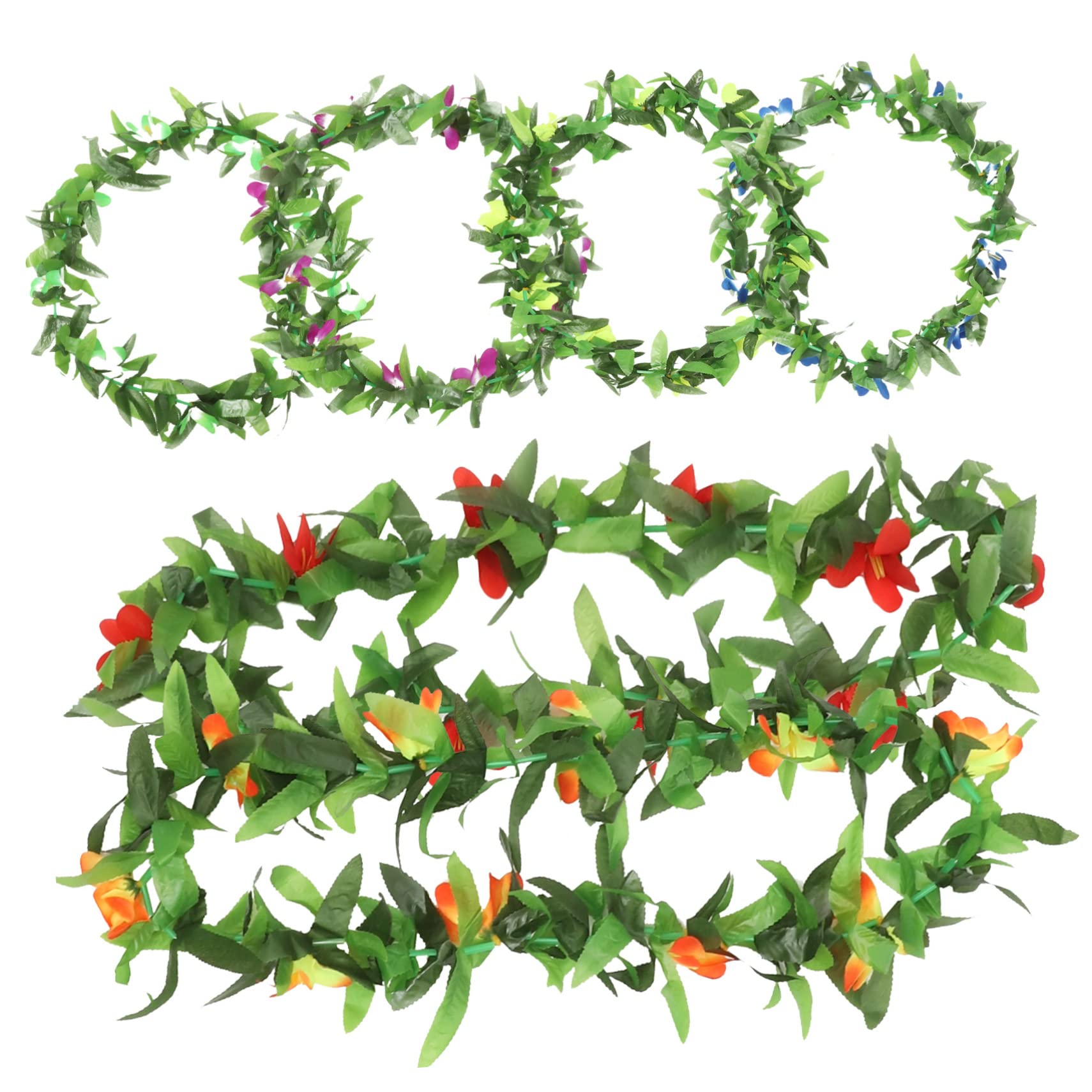 Ciieeo 4 Sätze Hawaiianische Blumenkette Luau Party Dekoration Für Strand Und Mottopartys Wiederverwendbar Für Hochzeiten Und Sommerfeste 6 Stück * 4