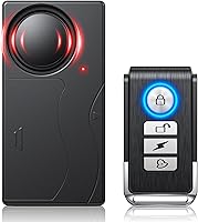 WSDCAM Upgraded 110dB Motorcycle Alarm: 7 Sensitivity Levels, 4 Volume Adjustable, Wireless Remote Anti-Theft for Bikes Cars Vehicles