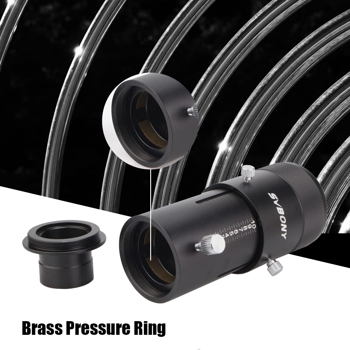 SVBONY Kit adattatore telescopico per fotocamera Canon EOS Rebel SLR DSLR Prime Focus e oculare a proiezione variabile da 1,25 pollici per astrofotografia