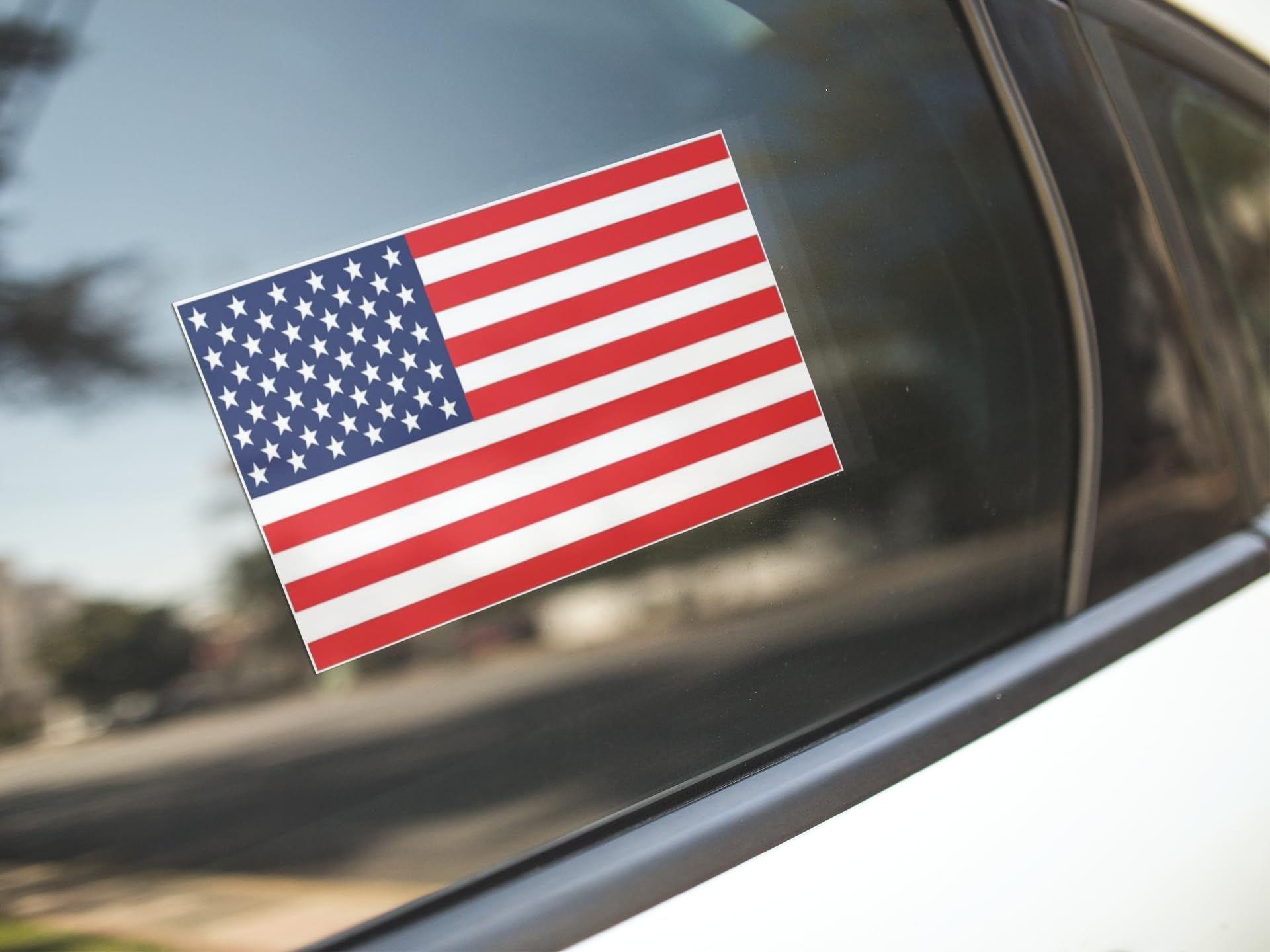 Large 12" X 6" American Flag Car Decal - USA Bumper Sticker For Truck, SUV, RV, Boat, Made In USA Vinyl - View #11