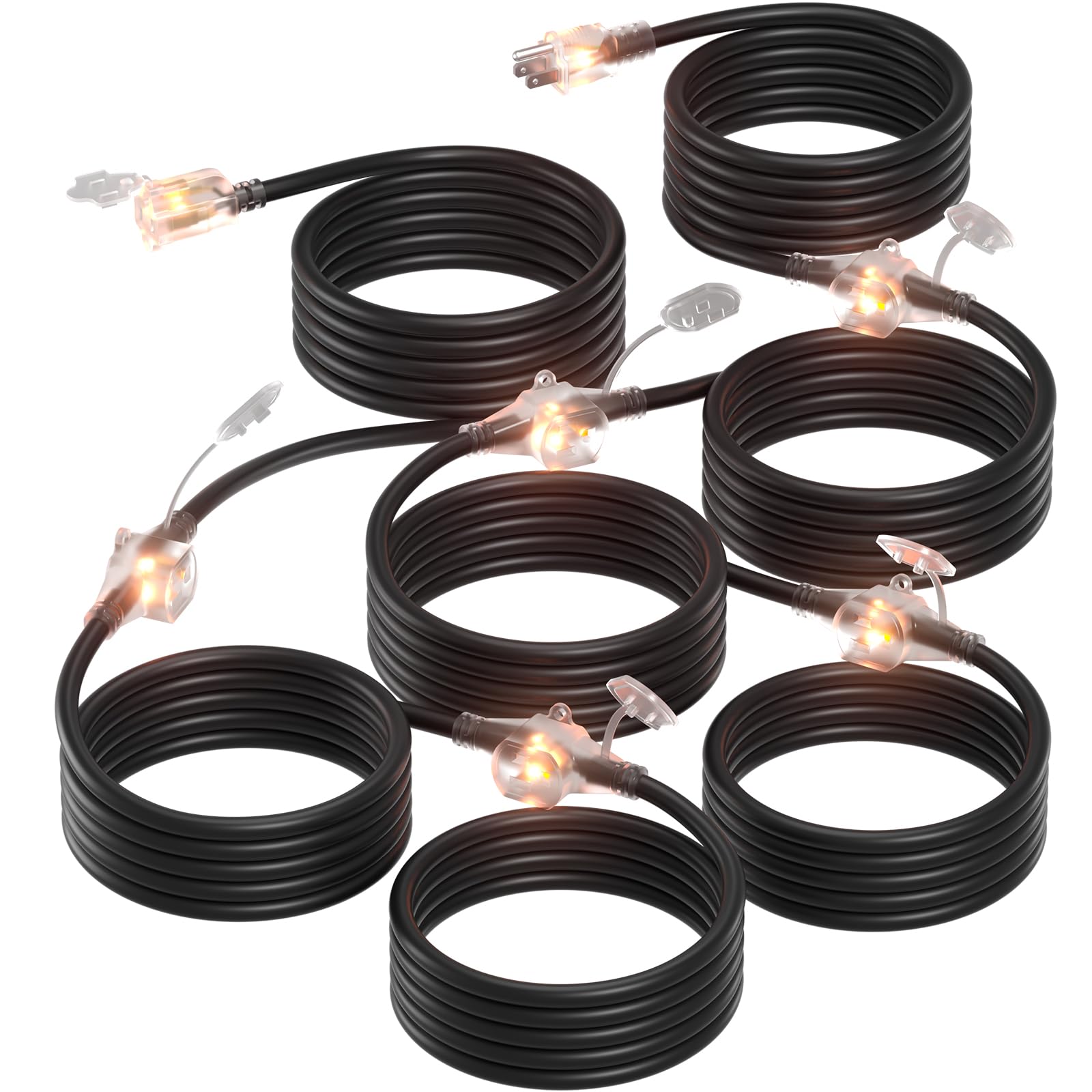 addlon 6 Outlet Outdoor Extension Cord 50FT