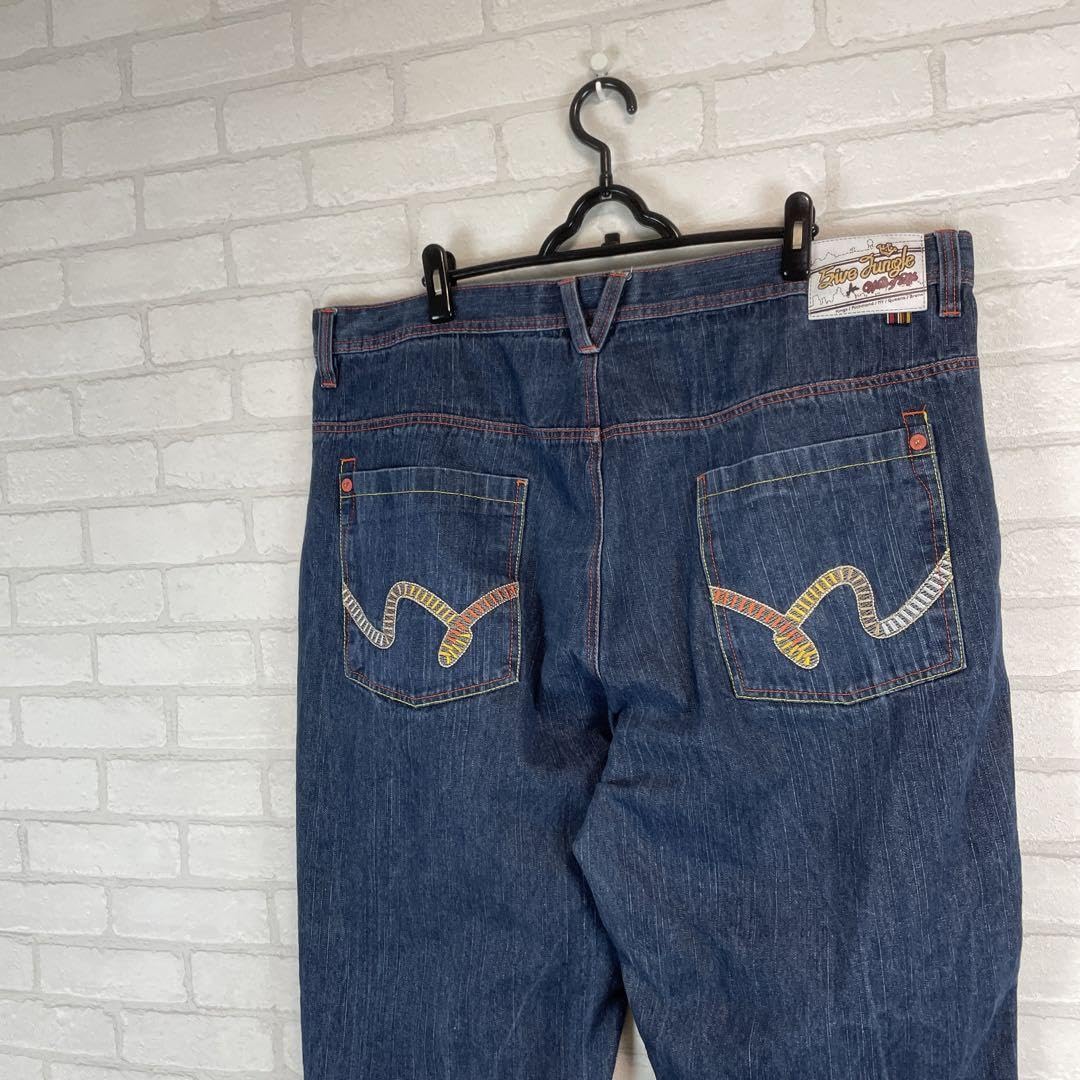 Amazon.co.jp: 5ive jungle 極太 オーバーサイズ デニムパンツ バギー