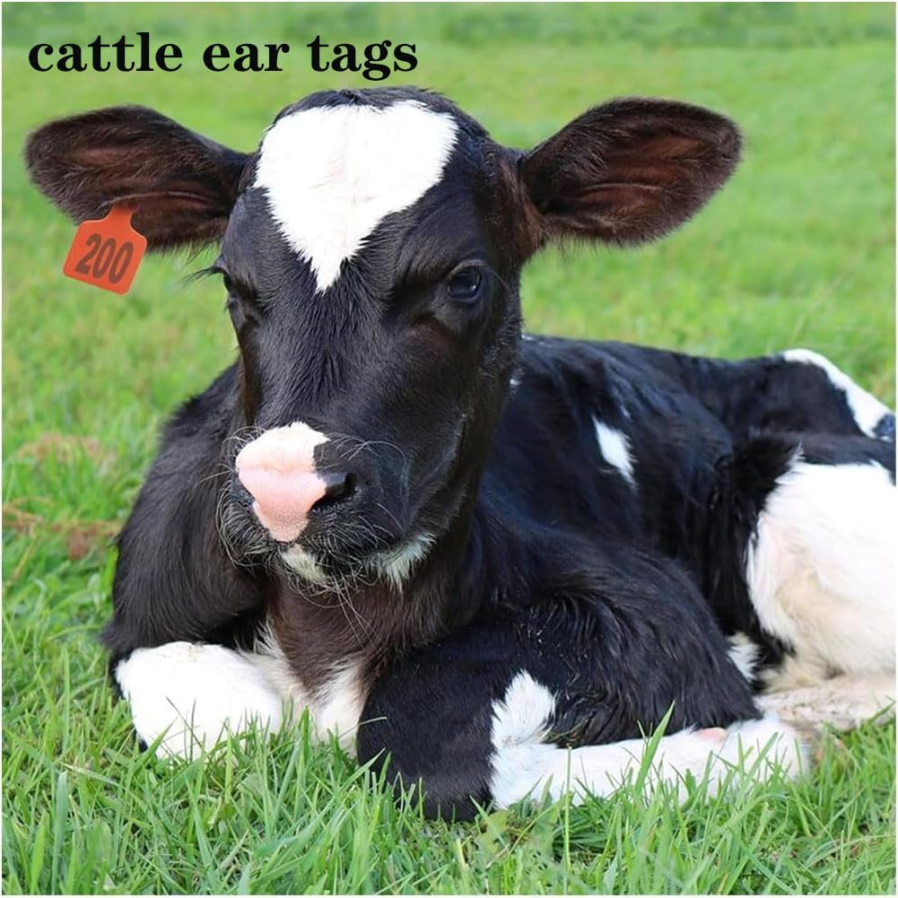 Kolczyki do identyfikacji zwierząt, Plastikowe kolczyki dla zwierząt gospodarskich Wielokolorowy numer 001-400 Dla bydła Owca Koza Świnia(Adult Cattle,Pink 301-400)