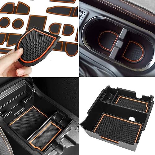 auovo Kit de alfombrillas y bandejas para Subaru Crosstrek e Impreza Accesorios 2018-2023 Portavasos, Insertos y bandeja organizadora de consola