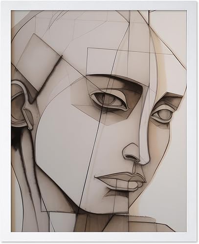 Miniatura 41 de Monem Art Póster de Cara Geométrica - Impresión de Dibujo de Líneas Retro - Arte Moderno - Arte Abstracto - Arte de Rostros - Arte Boho Elegante -