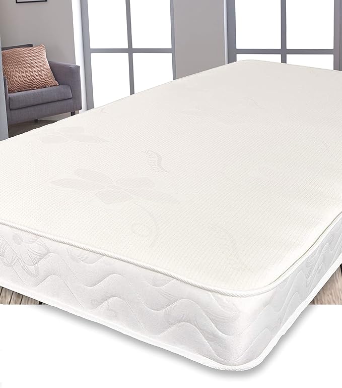 Starlight Beds 7 Inch Deep Hybrid Spring & Memory Foam Mattress. White