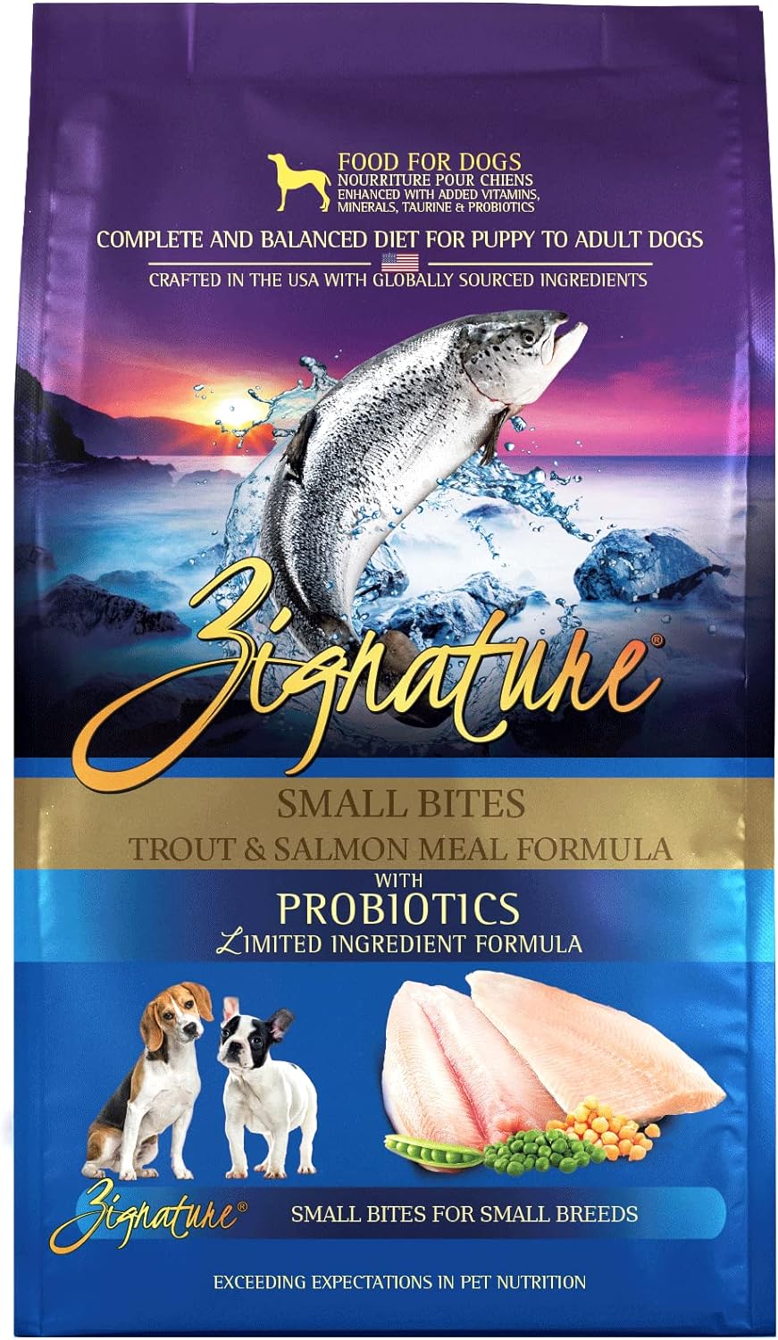 Zignature Trout & Salmon Limited Ingredient Formula Small Bites Dry Dog Food 12.5lb
