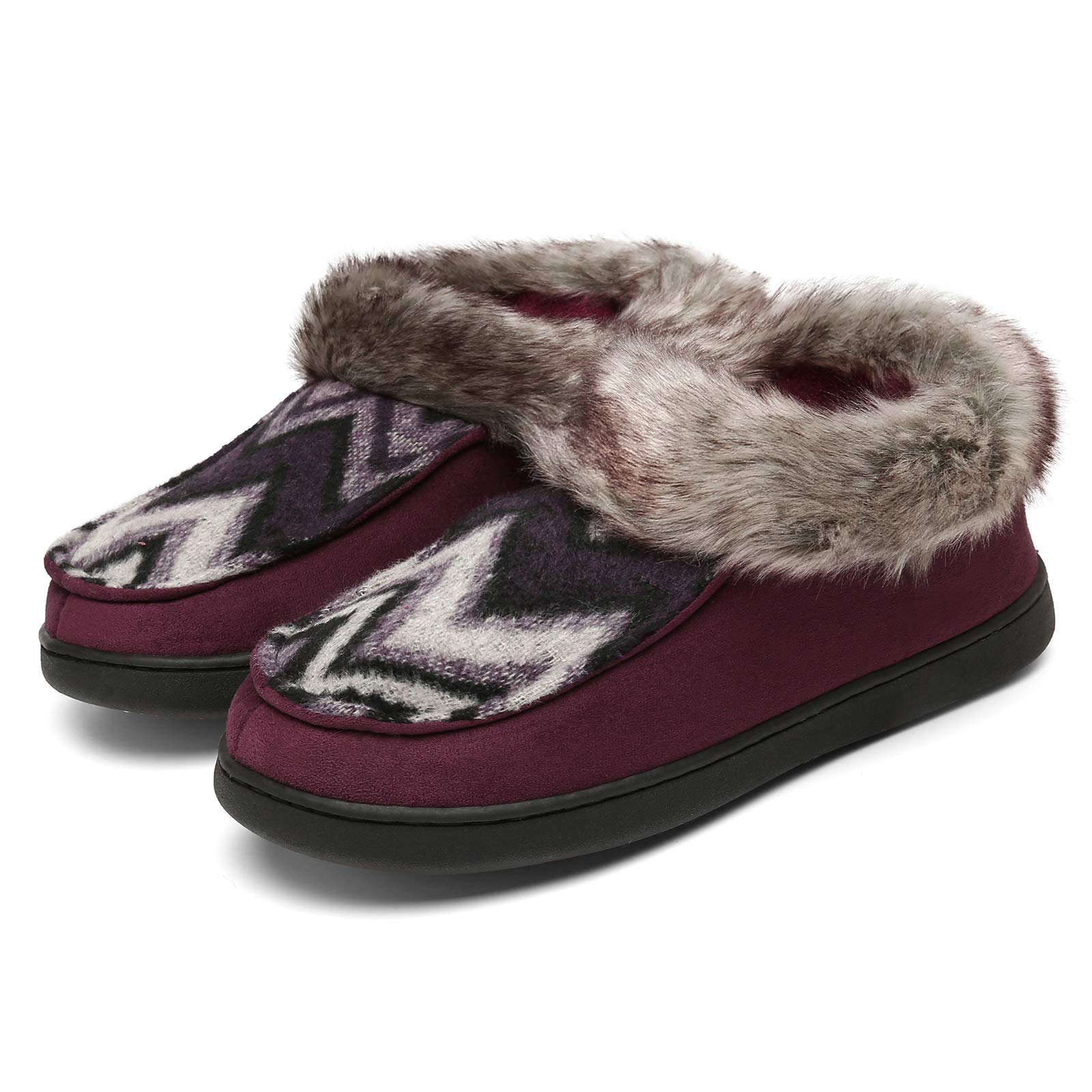 Womens House Shoes Memory Foam Suede Moccasin Slippers Winter Warm