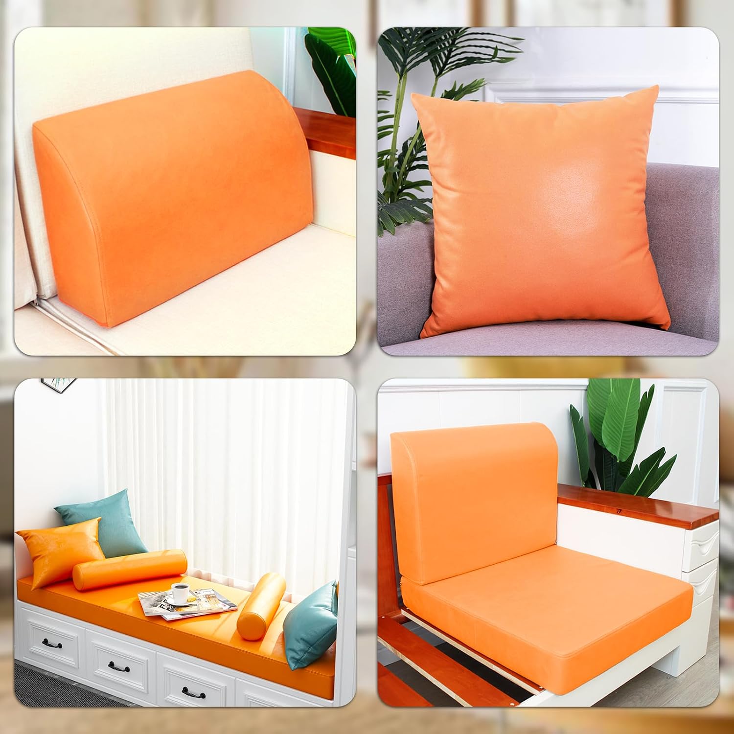 Faux Leather Fabric, 58'' x 80'' (147cm x 200cm) Waterproof, Abrasion and Scratch Resistant Texture Faux Leather Fabric,1.1 mm