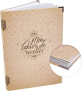 Logbuch-Verlag książka z przepisami do samodzielnego pisania francuskiego MON CAHIER DE RECETTE DIN A4 - francuska kuchnia - prezent DIY książka kucharska Francja