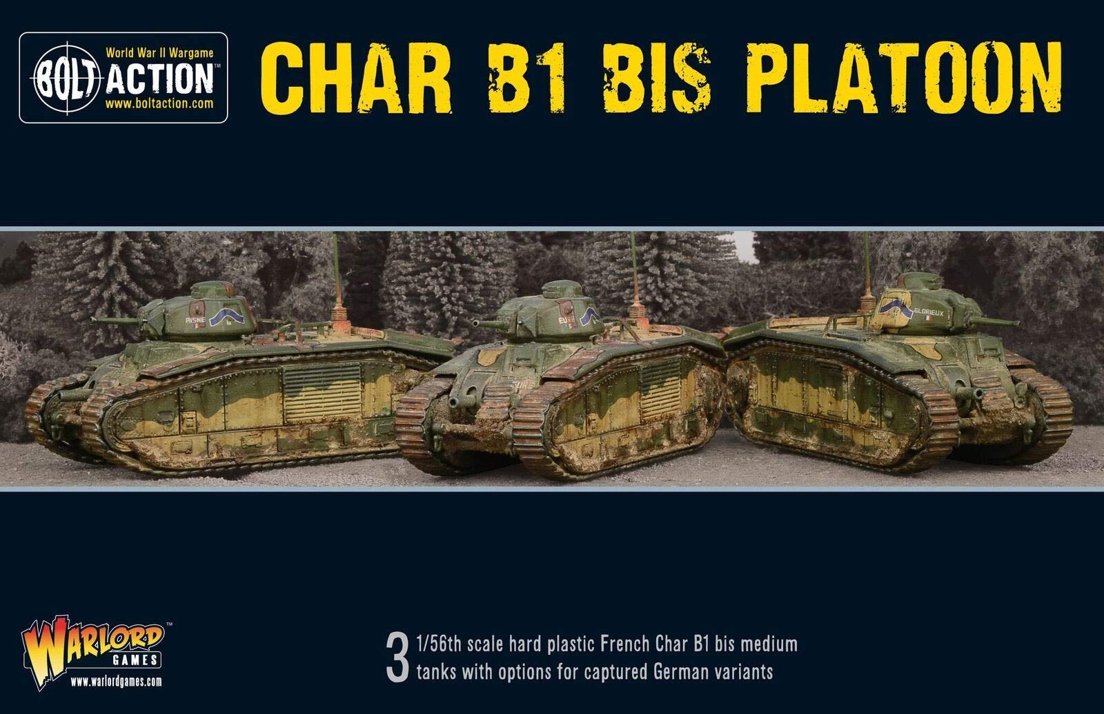 Warlord Games Bolt Action Char B1 Bis Platoon, Wargaming Miniatures