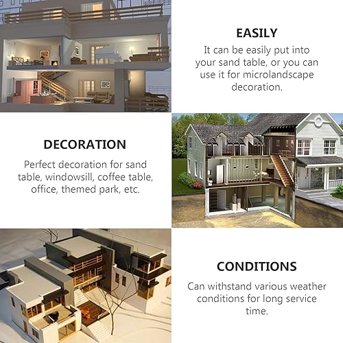 Miniatura 6 de EXCEART Lámpara de pared en miniatura para casa de muñecas, lámpara de pared LED en miniatura vintage, modelo de casa de muñecas (tamaño A)