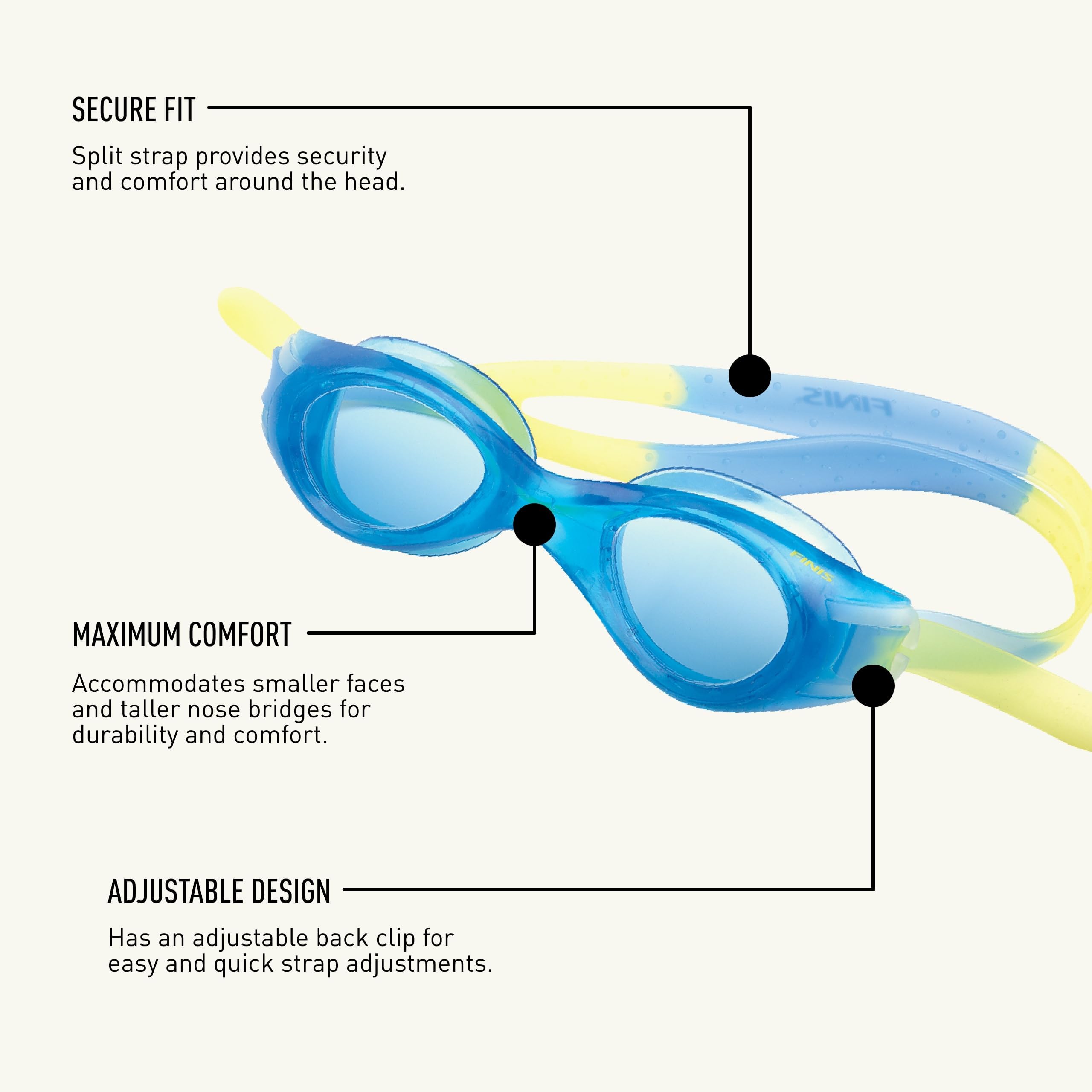 FINIS Nitro Goggles (Blue/Yellow