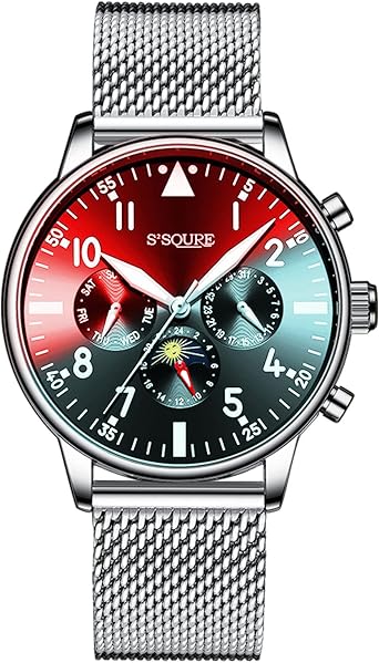 Men's Watch,Automatic Mechanical Wristwatch,Black Analog,Date,Stainless.S Watchband,Sports Watches, Gift