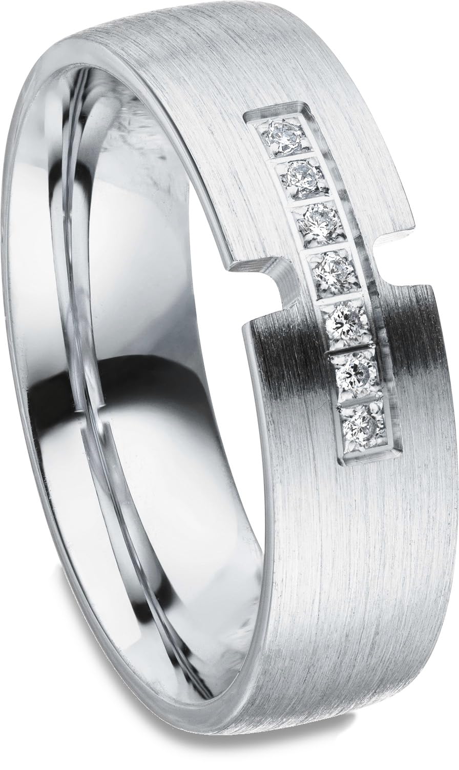 Kolibri Rings Eheringe Verlobungsringe Silber 925 7 Zirkonia Steine Set - Gratis Gravur und Etui