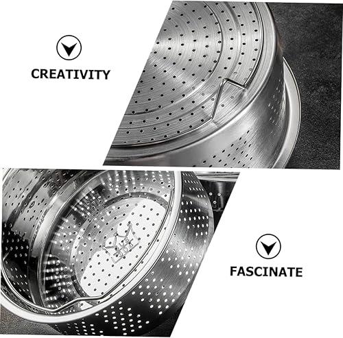 Miniatura 7 de SHOWERORO Vaporizador de arroz de acero inoxidable cesta de vapor vegetariano cesta de vapor de verduras cesta de vapor de acero inoxidable cesta de