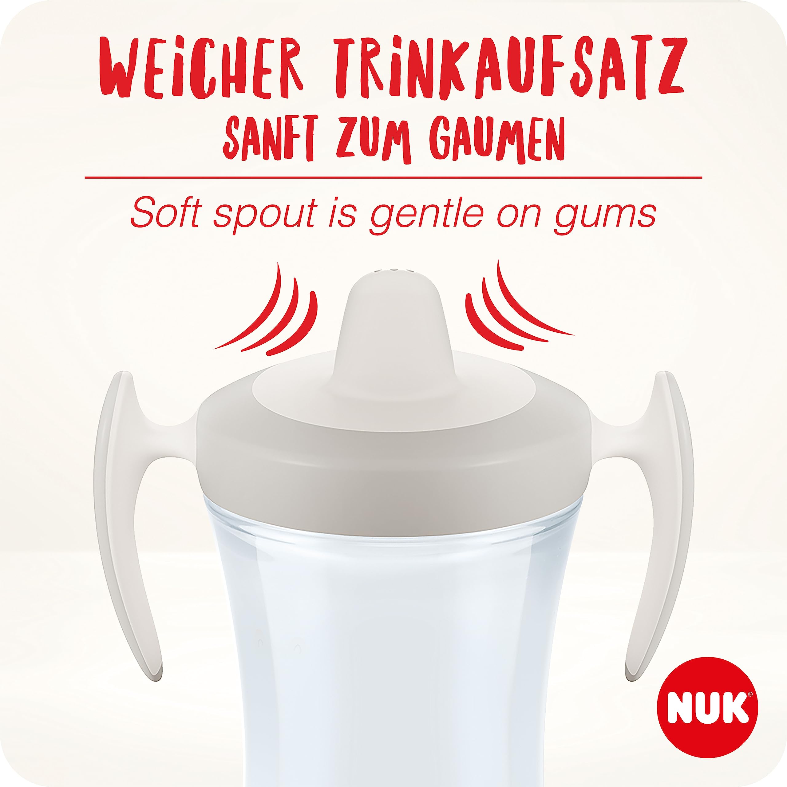 Kubek NUK Action Cup ze słomką 12m 230 ml • Cena, Opinie