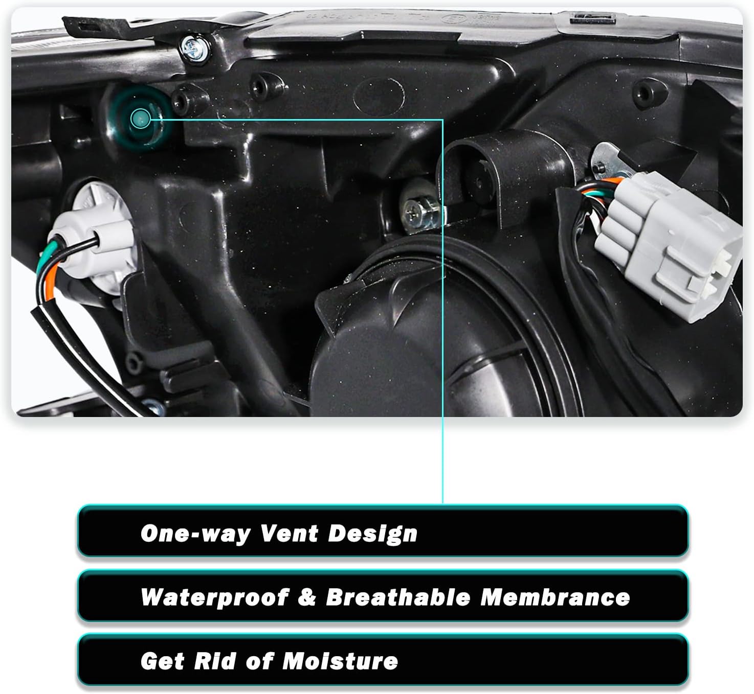 Halogen Headlight Assembly Replacement for 2008-2011 Subaru Impreza Outback Sport WRX Projector Headlamp Passenger & Driver Side (Black Housing with Clear Reflector)