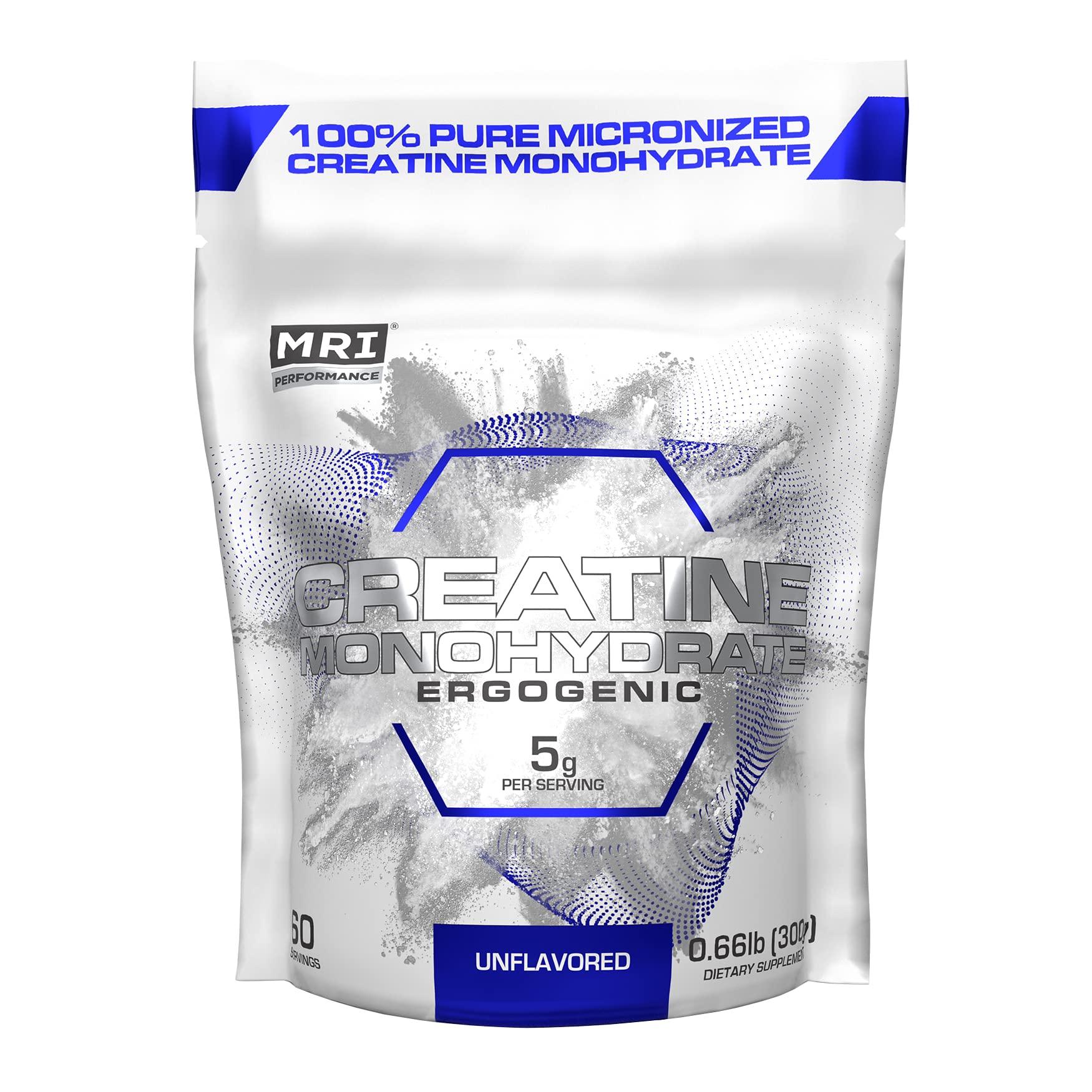 MRI Creatine Monohydrate Powder 5g, Muscle & Strength (300g, Unflavored)
