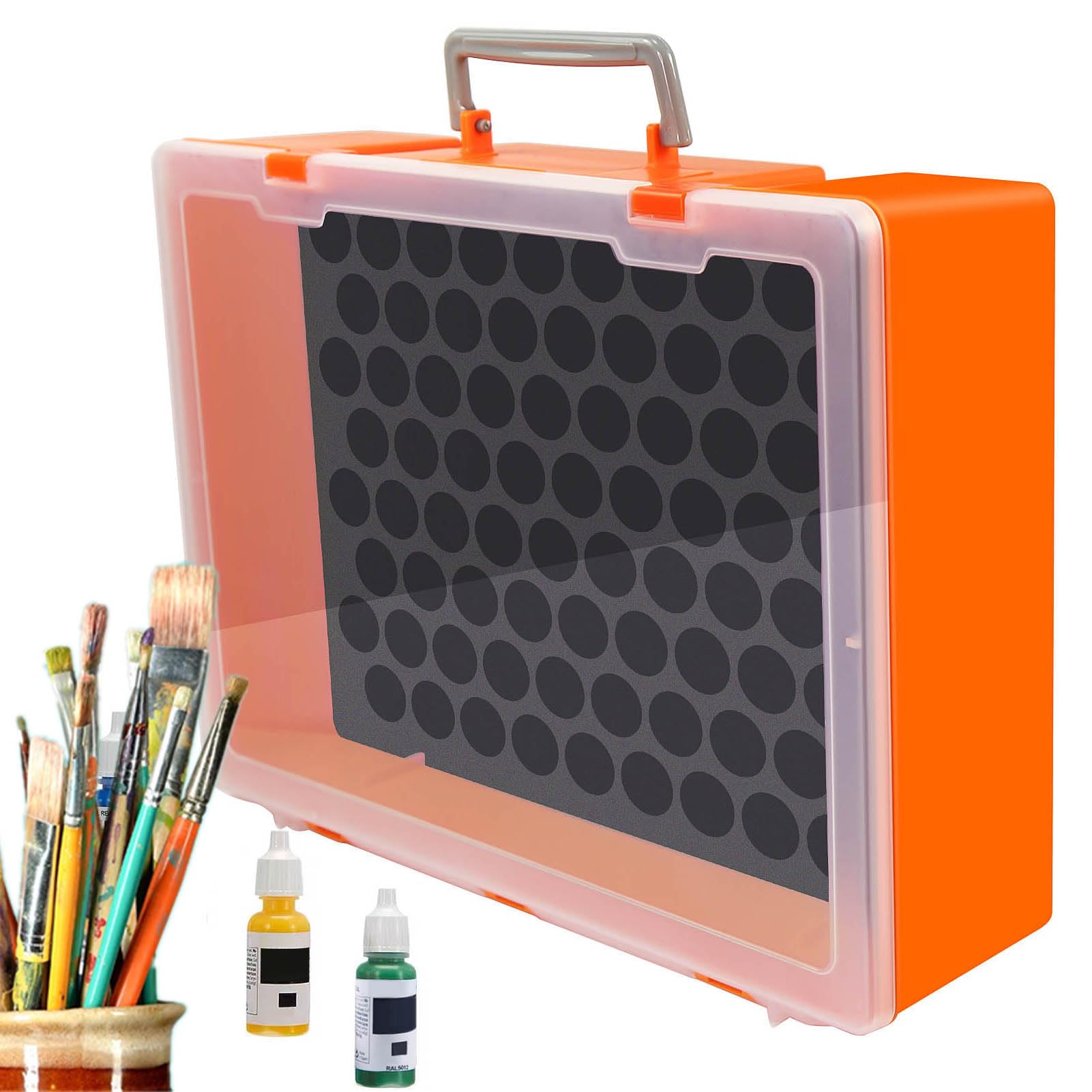 Evemodel 1 Set Model Paint Bottle Portable Organizer With 84 Holes (diameter 25.5mm) Bottle Holder Tabletop Colours Storage Model Building Tools (Storage Box) โ image 1
