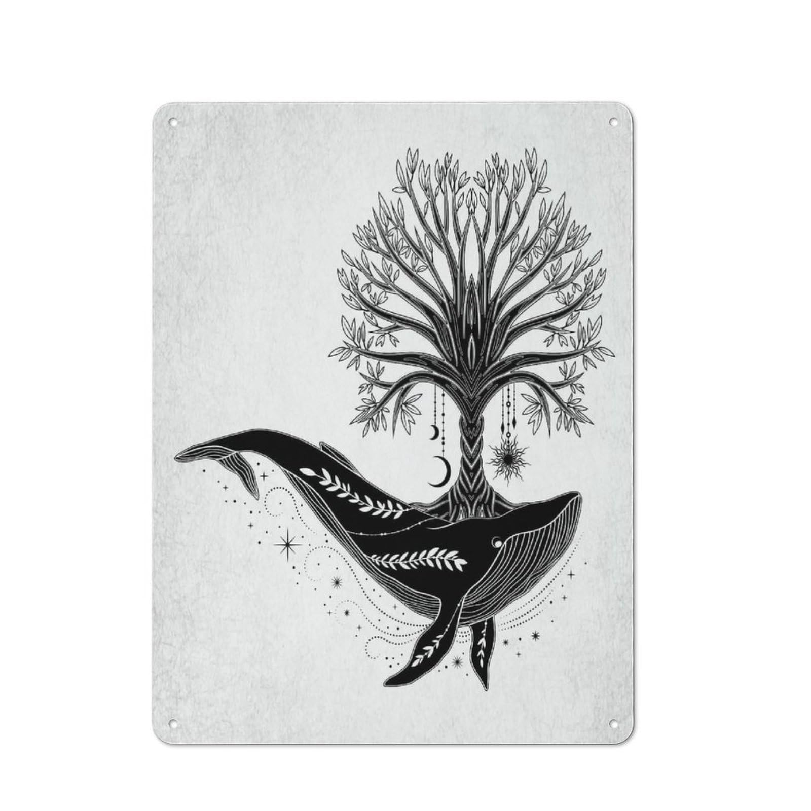 Junmoney Tree Of Life Retro Metal Plaque 40X30cm For Garage Or Workshop, Housewarming Wall Decor For People Furnishing Garage And Workshop
